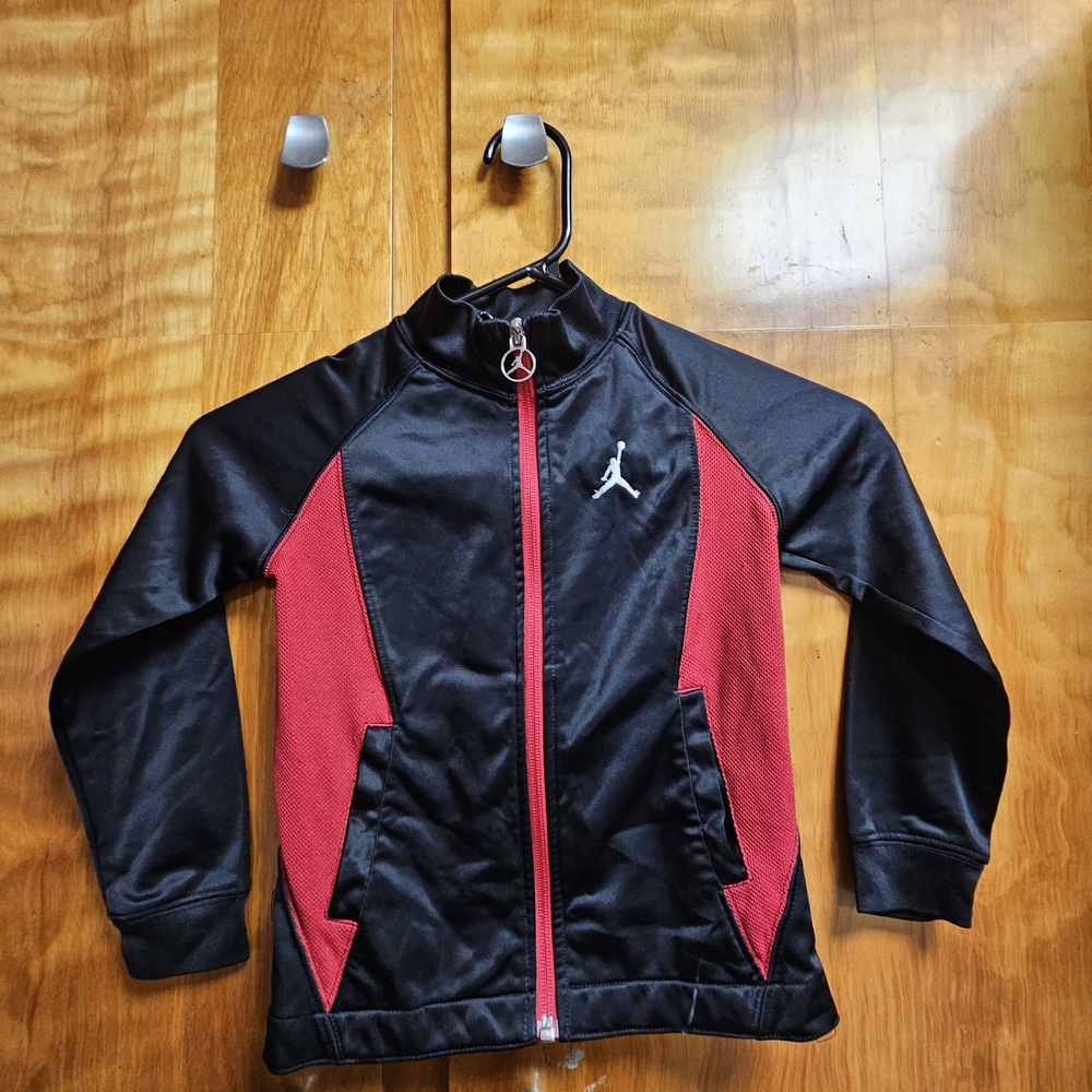 Jordan Black and Red Kids' Zip-Up Jacket